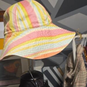 Coach Multicolor Striped Bucket Hat